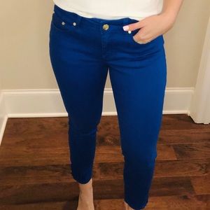 C. Wonder cropped blue jeans